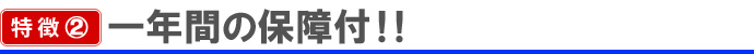 一年間の保証付